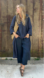 Fongt Explosion. Women's Casual Cotton Set Long-Sleeved Round Collar Trousers Casual Set