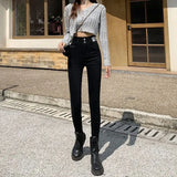 Fongt High-Waisted Jeans Women's Fall 2024 New Versatile Slim Slim Tight Pants-Outfit