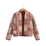 2024 Autumn And Winter New Women's Street Fashion Jacket Printed Cotton-Padded Coat W091 1685-Outfit