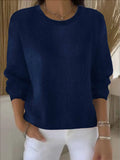 Fongt Sheintemu Autumn And Winter Long-Sleeved Solid Color Sweater New Burst