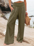 Fongt New Spring Women's Casual Cotton Lint Comfortable Mid-Rise Trousers Women