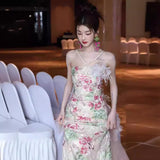 Fongt Chinese Fishtail Evening Dress 2025 New Light Luxury Niche Morning Robe Toasting Bridal Purple Banquet Dress Dress Dress