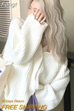Harajuku White Knitted Cardigan Women Vintage Oversized Hollow Out Sweater Lazy Style Casual Knitwear Tops High