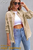 Holes Raw-edges Denim Jacket Women Spring Autumn Shirt Style Jeancoat Casual Top Rose-Red Orange Purple Outerwear Lady