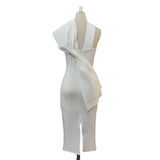Fongt Hanging Neck Sleeveless Bow Sexy Bare Back Dress High-Rise Large Size Dress Dress Dress Dress Dress