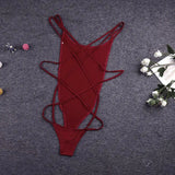 Explosion Jumpsuit Hot Sale Sexy Open Shoulder Repair Body Strap With Jumpsuit Beach Swimsuit Bikini