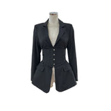 Autumn Station Pop Cool Fried Street Repair Fish Bone Girded Waist Thin Suit Coat Top