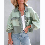 Fongt Casual Fashion Wind 22 Autumn And Winter Style Waffle Patchwork Water Coat 22204-Outfit