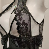 Fongt Cheongsam Pendant Neck Pyjab Sexy Hollow Cheongsam High-End Pure Lusty Homewear Suit