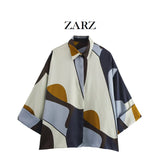 Fongt Homemade New Women's Classic Fashion Silk-Sense-Sense Printed Shirt 2480124