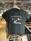 Women Cotton Black Printed Tees 2023 Summer Vintage O Neck Short Sleeves Graphic T shirts Female Slim Tops-Outfit