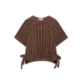 Fongt Side With Multi-Color Coarse Needle Sweater