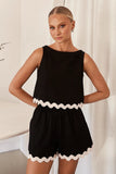 Fongt Spring And Summer 2024 Comfortable Casual Solid Color Sleeveless Shorts Set Female-88165-Outfit