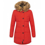 Women's Autumn And Winter New Women's Hat Warm Slim Cotton-Padded Clothes In The Long Solid Color Coat-Outfit
