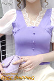 Fashion Lace V-neck Hollow Out Patchwork Button Shirt New Summer Autumn 2023 Long Sleeve Pullovers Women's Clothing