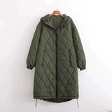 Women's 2022 Fashion Casual Warm Loose Parka Retro Long Sleeve Pocket Women's Coat Long Hooded Chic Cotton