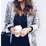 Hot Style Autumn / Winter 2023 Sexy Snake Leopard Print Long Sleeve Jacket Women's LQ6690-Outfit