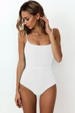 Fongt Popular Female One-Piece Swimsuit Solid Color Special Cloth Belt Integrated Bikini 19139-Outfit