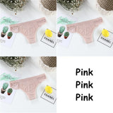 Sexy Women's Cotton G-String Thongs Panties Solid Lace Underwear Women Briefs Lingerie Underpants Ladies Low Rise