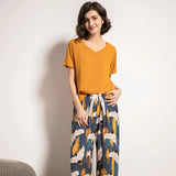 Cartoon Crane Printed Ladies Pajamas