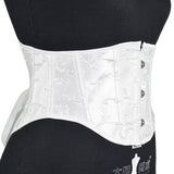 Fongt New Milk White Relief Flower Short Girded 16Cm3 Buckle Fish Bone Support Lol Rita Waist Seal