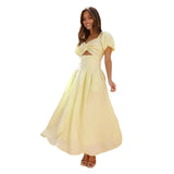 Fongt Spring And Summer Sexy Sex Hollow Female Senior Sense Body Out-Back Vacation Style Long Dress