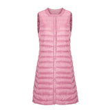 2024 New Light Down Jacket Women In The Long Loose Thin Vest Coat Vest Button Fashion-Outfit