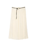 Fongt For Women's INS Burst Cascade Decoration Translucent Shirt + With Belt Hanging Skirt