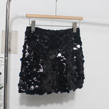 Fongt Shooting Heavy Industry Glitter Bling Bling Dress Babes Night Shop High-Waisted Ass A Short Skirt 1029