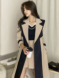 Fongt Wind Coat Women's Dress 2025 New Korean Style Suit Collar With Fashion Windwear