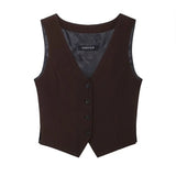 Fongt Women's Clothing 24 New Side Fork Vest Belt 100 Folded Casual Trousers