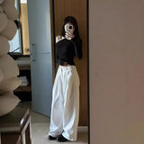 Fongt Desire Hot Girl Slim Slim Show Thin Off-Shoulder Long Sleeve T-Shirt Women's Early Autumn Design Sense Versatile Bottom Shirt Student