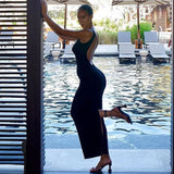 Backless Bodycon Maxi Dress-Outfit