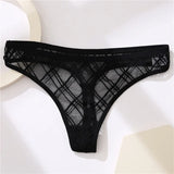 Women's Panties Mesh Lace Lingerie Temptation Low-waist Panties Transparent Hollow Out Briefs Women's Underwear