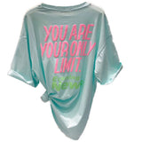 Fongt Short-Sleeved T-Shirt Women's Summer 2024 New Korean Version Loose Casual Versatile Stereo Foam Letter Half Sleeve