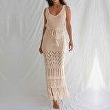 Fongt New Hollow With Lyso Swimsuit Jacket Beach Long Dress Women Bikini Shirt