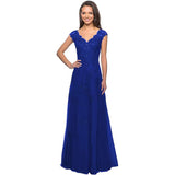 Fongt Bridesmaids Troupe Dress Party Host Art Dress High Waist Thin V-Neck Shoulder