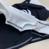 Liang Guantu 6535 Pull Frame Cotton Early Autumn New Design Sense Careful Machine Hollowed-Out Long-Sleeved T-Shirt Female Geometry-Outfit