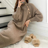 Fongt French Temperament In Autumn And Winter 2025 With A Sweater Inside The Long Knee-Jerk Knitted
