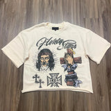 Fongt T-Shirt Five-Sleeved Loose Hip-Hop Top Tide Brand Series