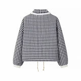Fongt Women's New Lattice Cotton Clothes Printed Cotton Clothes 2256