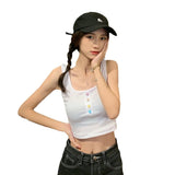 New Simple Net Red Slings Short-Term Bumcloan Solid Color Repair Knitting Outer Wear Vest Top Woman