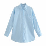 Ins14 Color Pocket Decoration Women's Basic Long-Sleeved Shirt In Spring And Summer Of 2024-Outfit