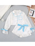 Ribbon Lace Up Satin