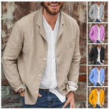 Fongt 2023 Spring/Summer New Men's Trend Casual Loose Cotton Long Sleeve Sleeve