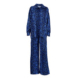 Fongt Sleeve Leopard Print Loose And Fashionable Two-Piece Set-Outfit
