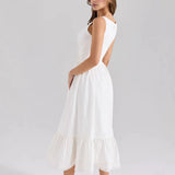 Fongt 2025 New Women's Design Sense Of Niche Slimming Casual Splicing Sleeveless Dress