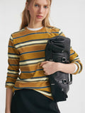 Fongt 2025 New Striped T-Shirt Women Simple Casual Loose Thin Sleeve Long-Sleeved Top