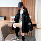 Winter Plus Velvet Padded Jacket Hooded Coat Women 2022 Loose Versatile Cardigan Zipper Hoodies Imitation Lamb