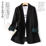 Fongt Jacket Female Spring New Korean Version Classic Two Buckle Temperament Lemon Color Loose Casual Web Celebrity Small Suit-Outfit